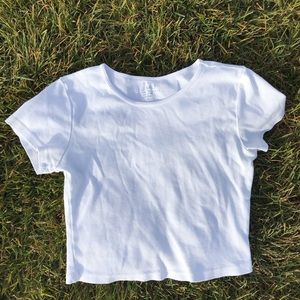 White Ashlyn crop top